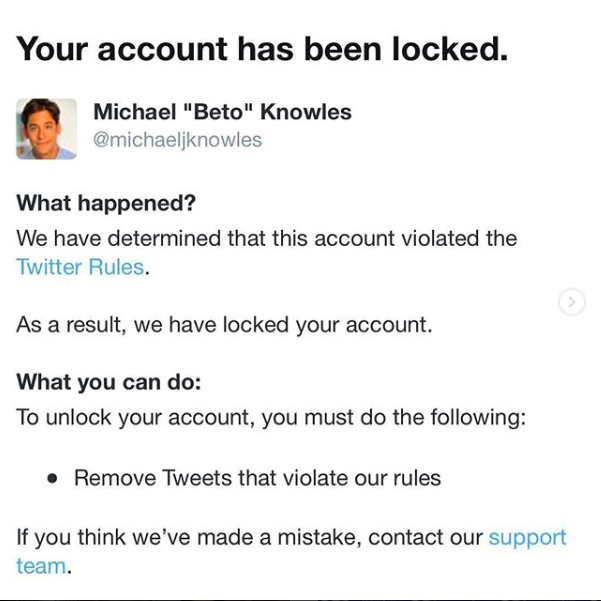 Twitter account locked unusual activity