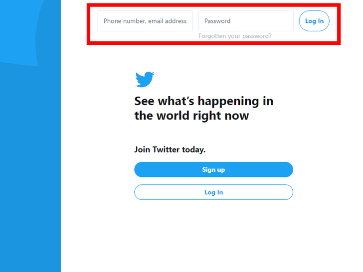 twitter search login