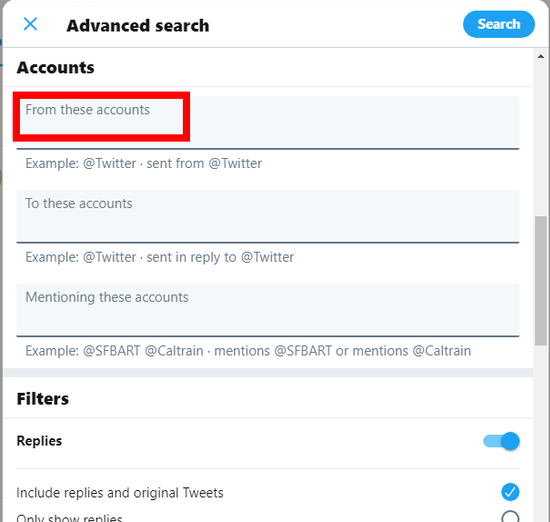 Advanced Search on Twitter