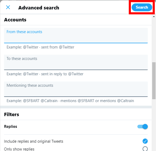 twitter search login