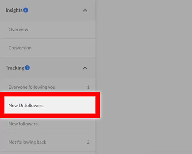 New Unfollowers