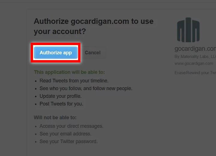 authorize app