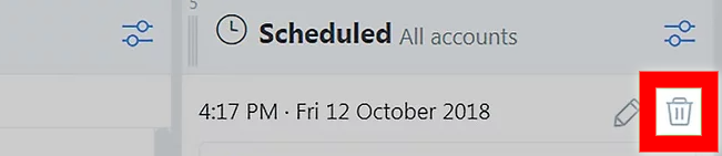 Delete a scheduled Tweet