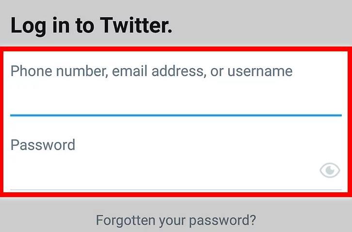 Sign into your Twitter account