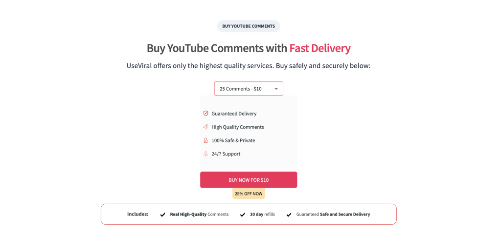 Buy Youtube comments - UseViral