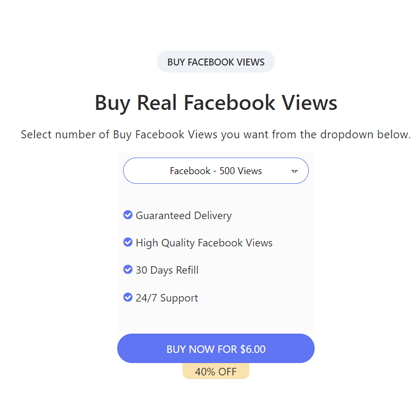 Buy 100 Facebook Views