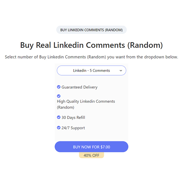 buying LinkedIn comments packages