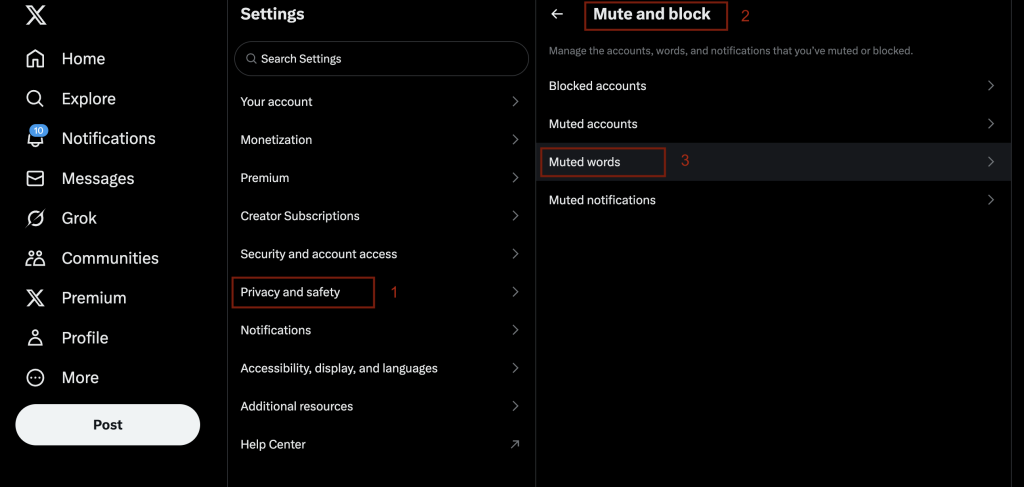 how to mute on twitter desktop