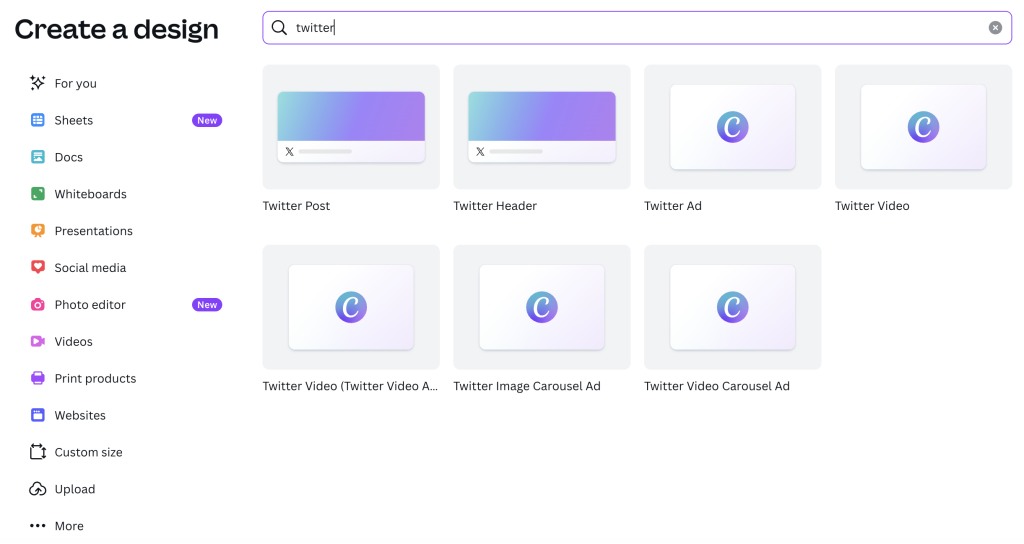 canva twitter banner design