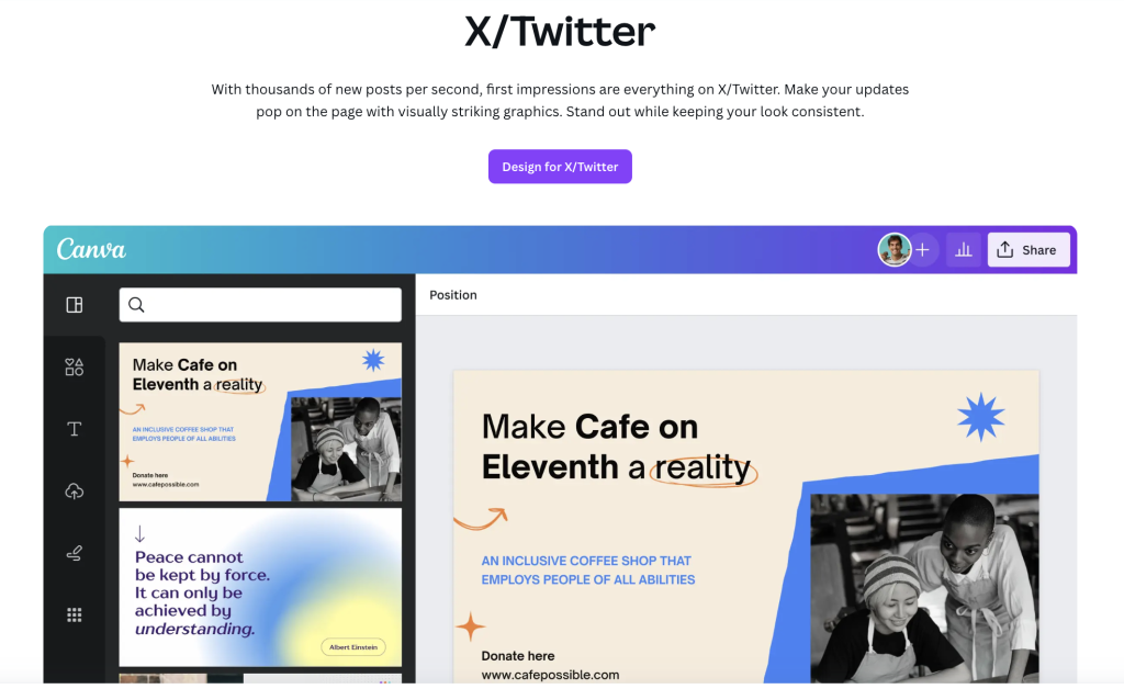 canva twitter design