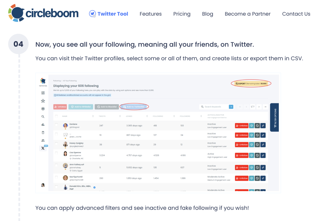 circleboom mass unfollow twitter tool