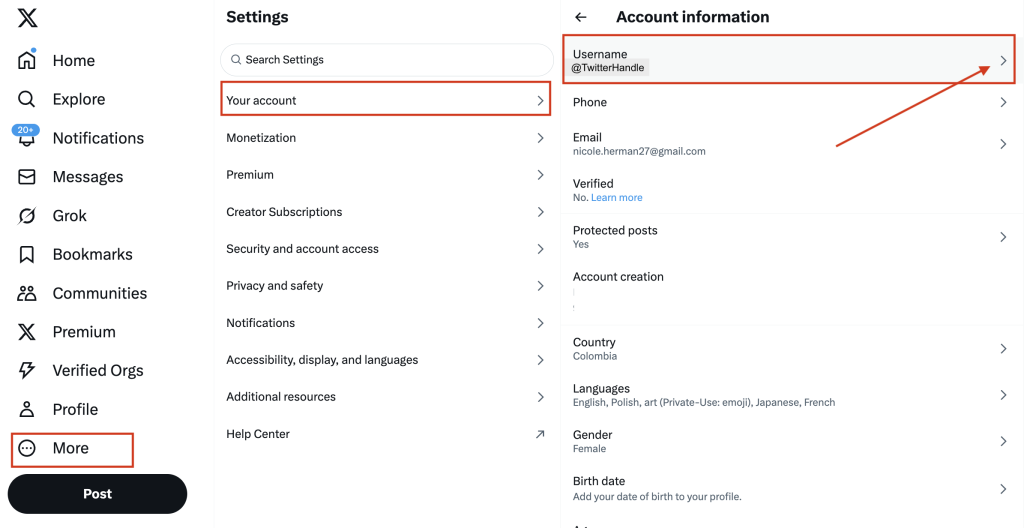 how to change name on Twitter